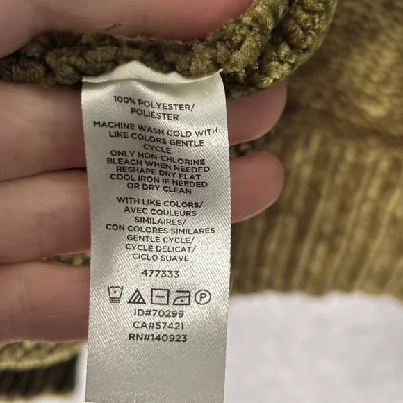 LOFT Cardigan Sweater Small Green Chenille Soft Comfy Cozy Artsy Retro Career - Picture 5 of 9